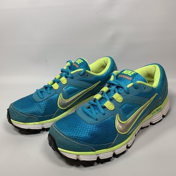 Nike Womens Size 10 Dual Fusion ST 407847-401 Blue Neon Running Shoes Lace Up - Picture 2 of 11